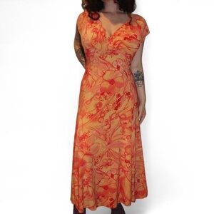 Vintage 90s floral maxi dress